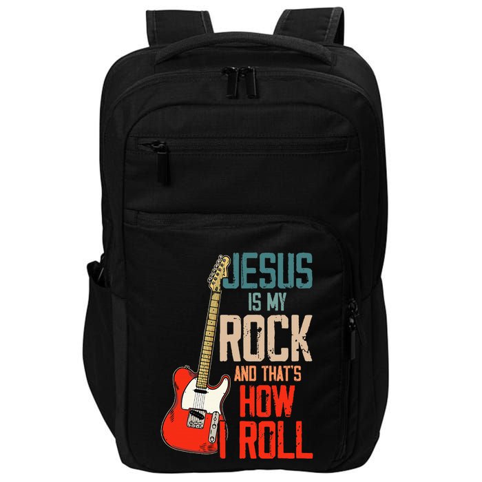 Jesus Is My Rock And That Is How I Roll Christian Impact Tech Backpack