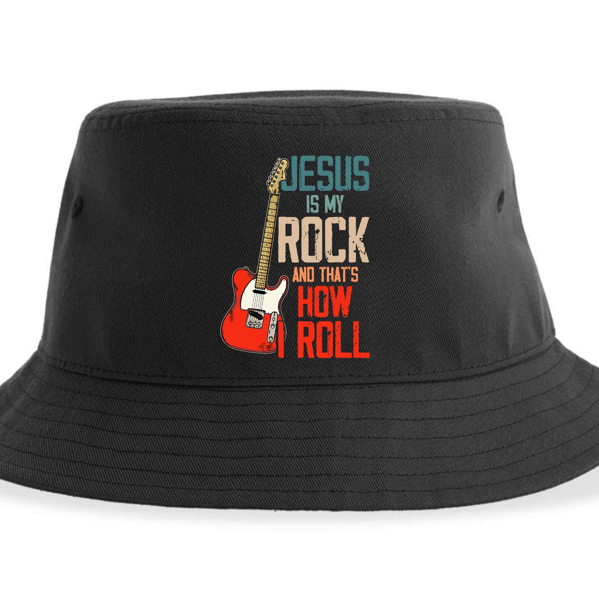Jesus Is My Rock And That Is How I Roll Christian Sustainable Bucket Hat