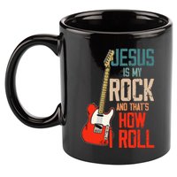 Jesus Is My Rock And That Is How I Roll Christian 11oz C Handle Ceramic Mug