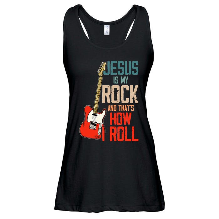 Jesus Is My Rock And That Is How I Roll Christian Ladies Essential Flowy Tank