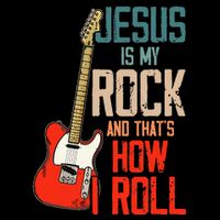 Jesus Is My Rock And That Is How I Roll Christian Flat Bill Trucker Hat