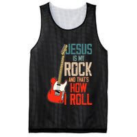 Jesus Is My Rock And That Is How I Roll Christian Mesh Reversible Basketball Jersey Tank