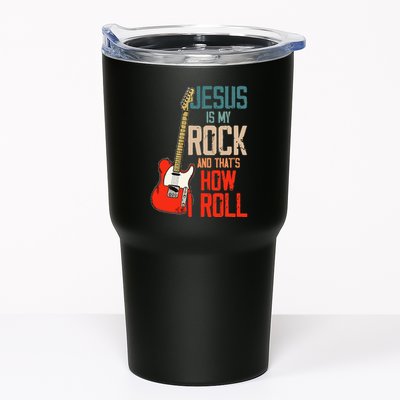 Jesus Is My Rock And That Is How I Roll Christian Tumbler