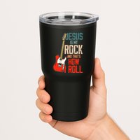 Jesus Is My Rock And That Is How I Roll Christian Tumbler