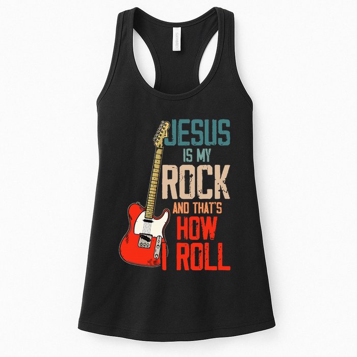 Jesus Is My Rock And That Is How I Roll Christian Womens Tank Top