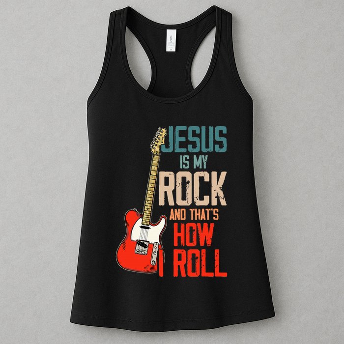 Jesus Is My Rock And That Is How I Roll Christian Womens Tank Top