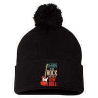 Jesus Is My Rock And That Is How I Roll Christian Pom Pom 12in Knit Beanie