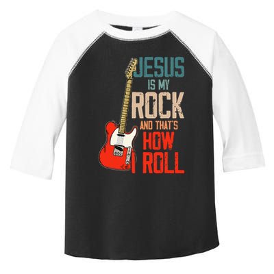 Jesus Is My Rock And That Is How I Roll Christian Toddler Fine Jersey T-Shirt