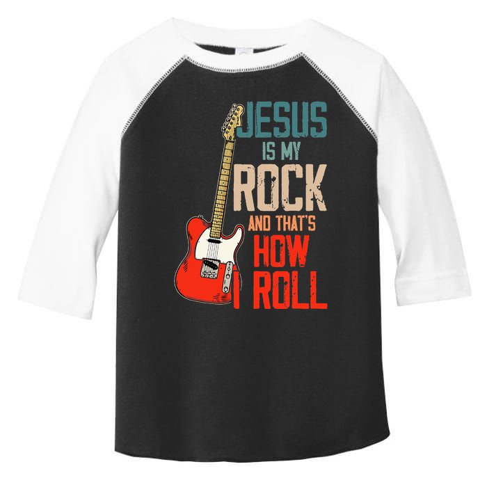 Jesus Is My Rock And That Is How I Roll Christian Toddler Fine Jersey T-Shirt