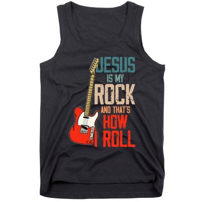 Jesus Is My Rock And That Is How I Roll Christian Tank Top