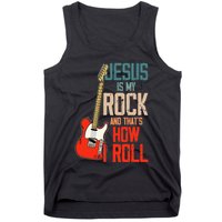 Jesus Is My Rock And That Is How I Roll Christian Tank Top