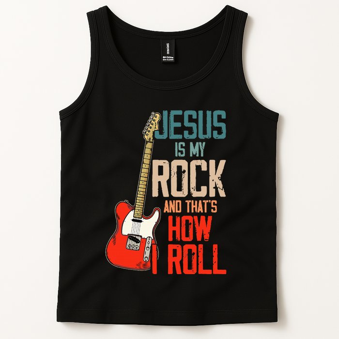 Jesus Is My Rock And That Is How I Roll Christian Tank Top