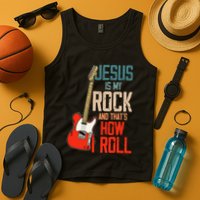 Jesus Is My Rock And That Is How I Roll Christian Tank Top