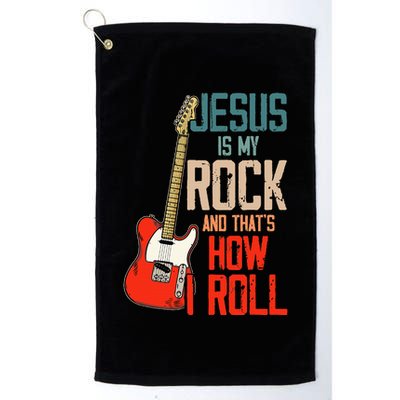 Jesus Is My Rock And That Is How I Roll Christian Golf Towel