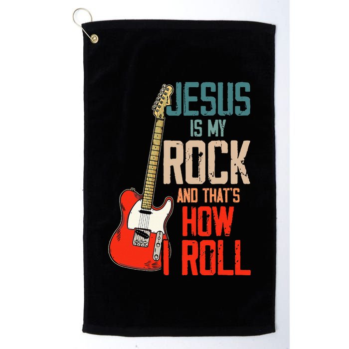 Jesus Is My Rock And That Is How I Roll Christian Golf Towel