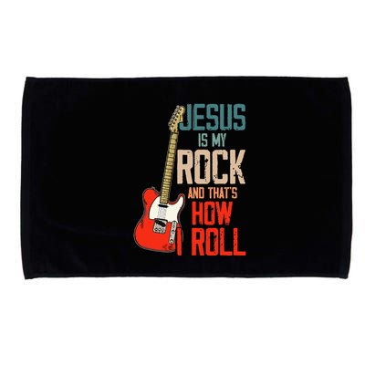 Jesus Is My Rock And That Is How I Roll Christian Microfiber Hand Towel