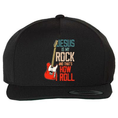 Jesus Is My Rock And That Is How I Roll Christian Wool Snapback Cap