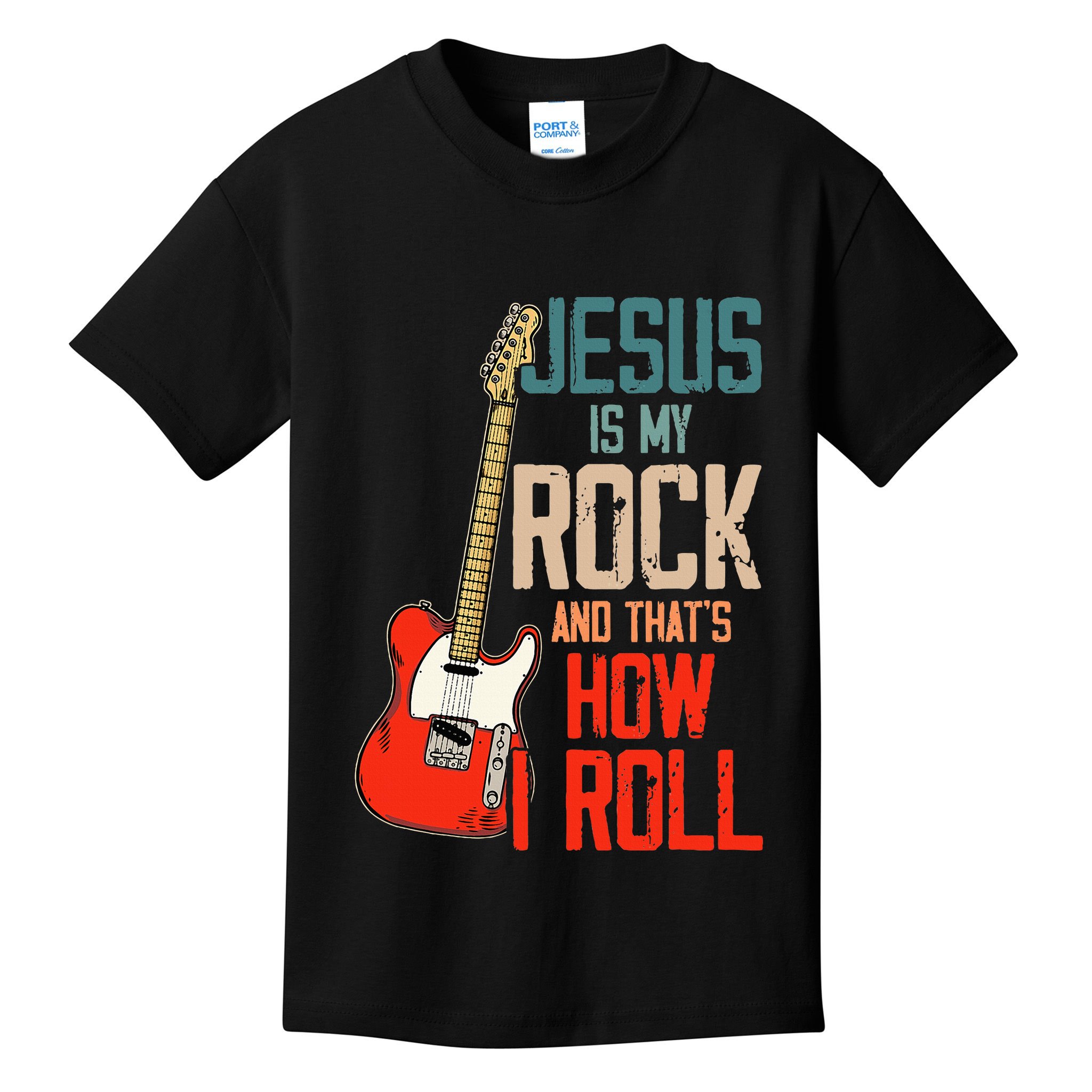 Jesus Is My Rock And That Is How I Roll Christian Kids T-Shirt