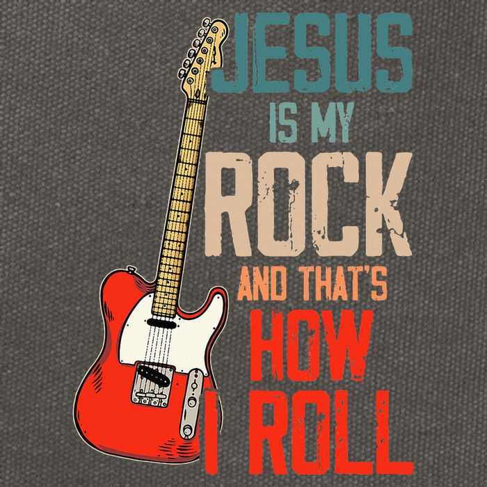 Jesus Is My Rock And That Is How I Roll Christian Cotton Canvas Backpack