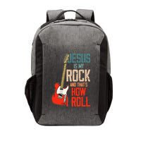 Jesus Is My Rock And That Is How I Roll Christian Vector Backpack