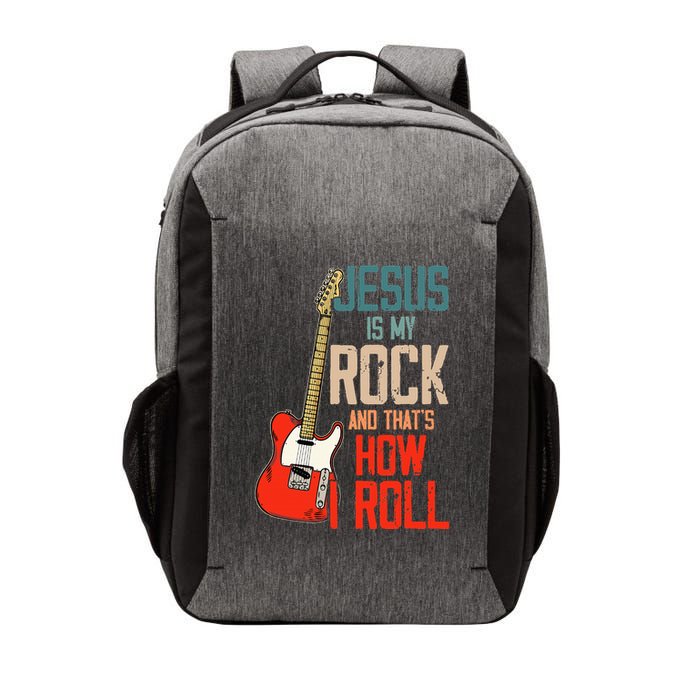 Jesus Is My Rock And That Is How I Roll Christian Vector Backpack