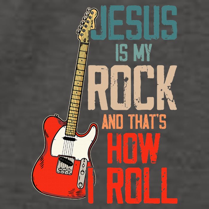 Jesus Is My Rock And That Is How I Roll Christian Vector Backpack