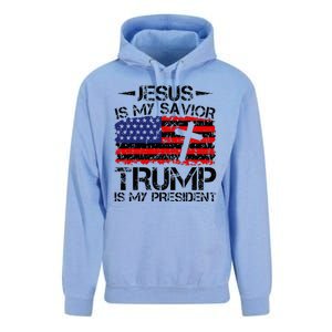 Jesus Is My Savior Trump Is My President Trump 2024 Unisex Surf Hoodie