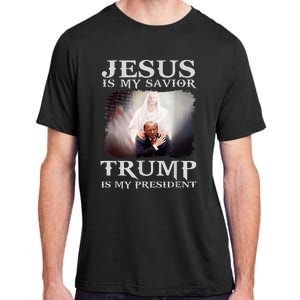 Jesus Is My Savior Trump Is My President Adult ChromaSoft Performance T-Shirt