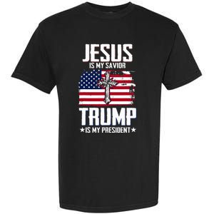 Jesus Is My Savior Trump Is My President Garment-Dyed Heavyweight T-Shirt