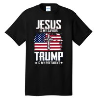 Jesus Is My Savior Trump Is My President Tall T-Shirt