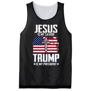 Jesus Is My Savior Trump Is My President Mesh Reversible Basketball Jersey Tank