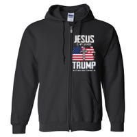 Jesus Is My Savior Trump Is My President Full Zip Hoodie