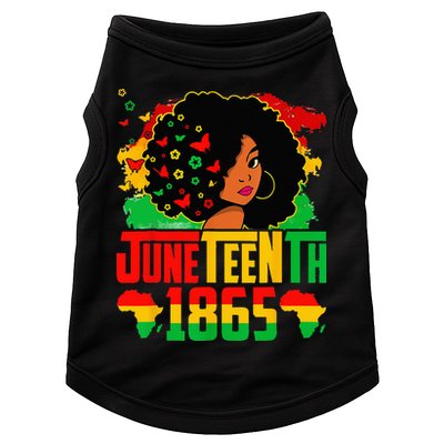 Juneteenth Is My Independence Day Afro Melanin Black Doggie Tank