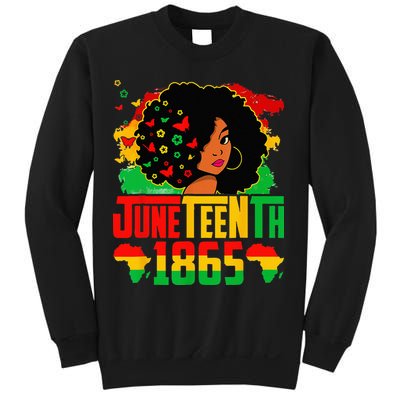 Juneteenth Is My Independence Day Afro Melanin Black Sweatshirt