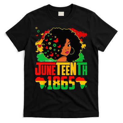 Juneteenth Is My Independence Day Afro Melanin Black T-Shirt