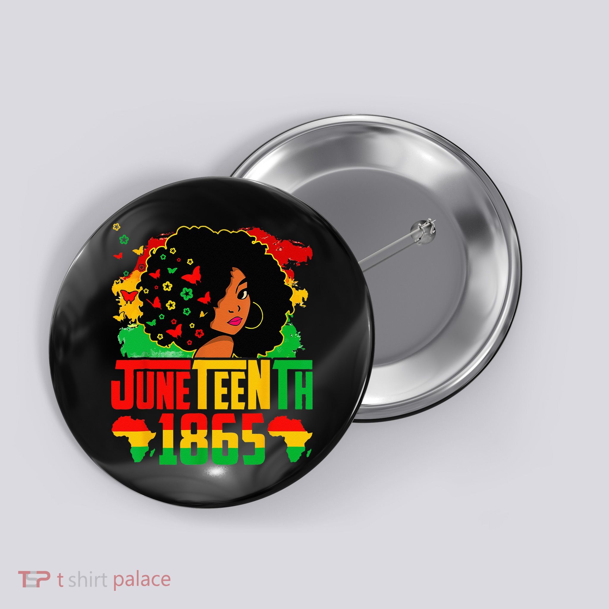 Juneteenth Is My Independence Day Afro Melanin Black Button