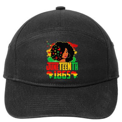 Juneteenth Is My Independence Day Afro Melanin Black 7-Panel Snapback Hat