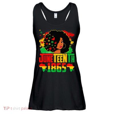 Juneteenth Is My Independence Day Afro Melanin Black Ladies Essential Flowy Tank