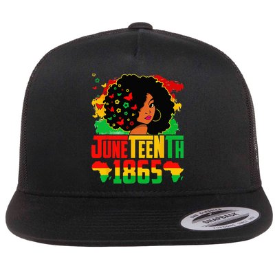 Juneteenth Is My Independence Day Afro Melanin Black Flatbill Hat