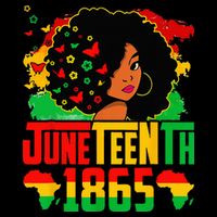 Juneteenth Is My Independence Day Afro Melanin Black Flat Bill Trucker Hat