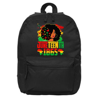 Juneteenth Is My Independence Day Afro Melanin Black 16 in Basic Backpack