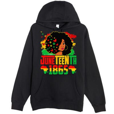 Juneteenth Is My Independence Day Afro Melanin Black Premium Pullover Hoodie
