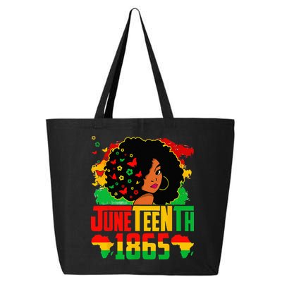 Juneteenth Is My Independence Day Afro Melanin Black 25L Jumbo Tote