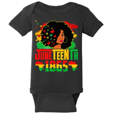 Juneteenth Is My Independence Day Afro Melanin Black Baby Bodysuit