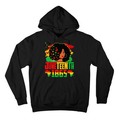 Juneteenth Is My Independence Day Afro Melanin Black Tall Hoodie