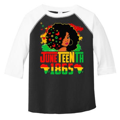 Juneteenth Is My Independence Day Afro Melanin Black Toddler Fine Jersey T-Shirt