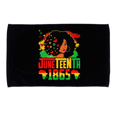 Juneteenth Is My Independence Day Afro Melanin Black Microfiber Hand Towel