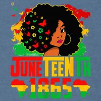 Juneteenth Is My Independence Day Afro Melanin Black Garment-Dyed Sweatshirt