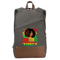 Juneteenth Is My Independence Day Afro Melanin Black Cotton Canvas Backpack