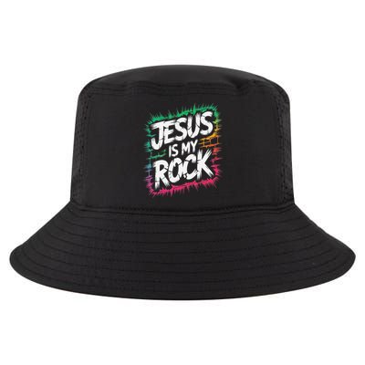 Jesus Is My Rock Biblical Christian Faith Cool Comfort Performance Bucket Hat